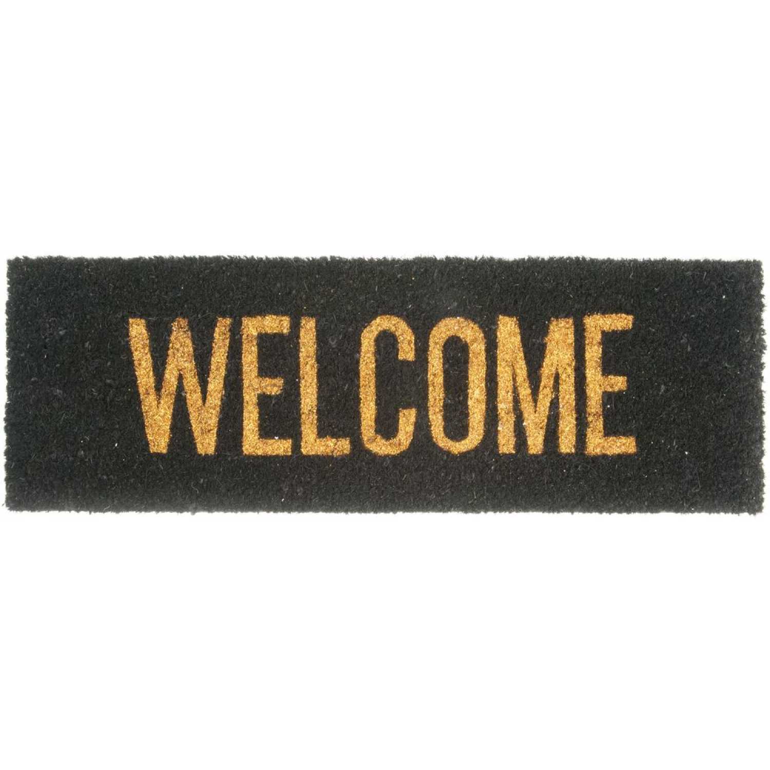 Present Time Welcome Doormat - Gold
